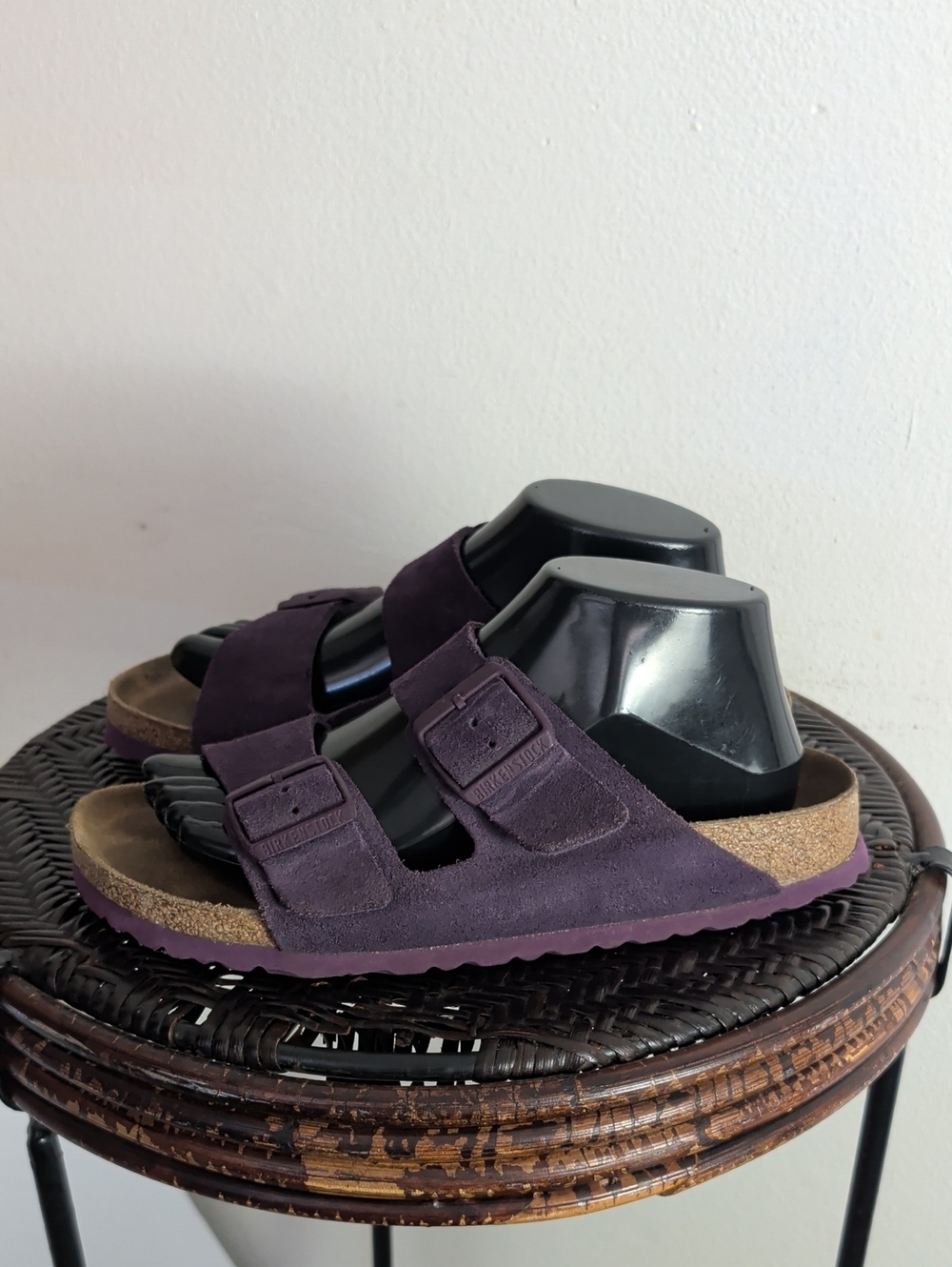 Birkenstock Arizona Purple Suede Leather Sandals Womens Ladies Size 8